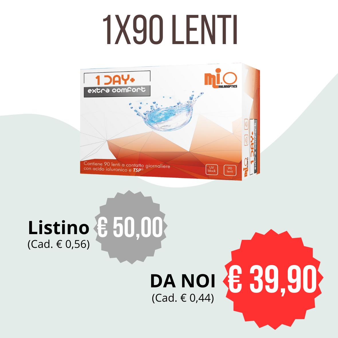 Lenti a contatto giornaliera 1Day Mi.O 90