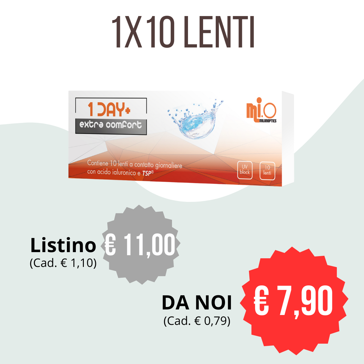 Lenti a contatto giornaliera 1Day Mi.O 10 pacK