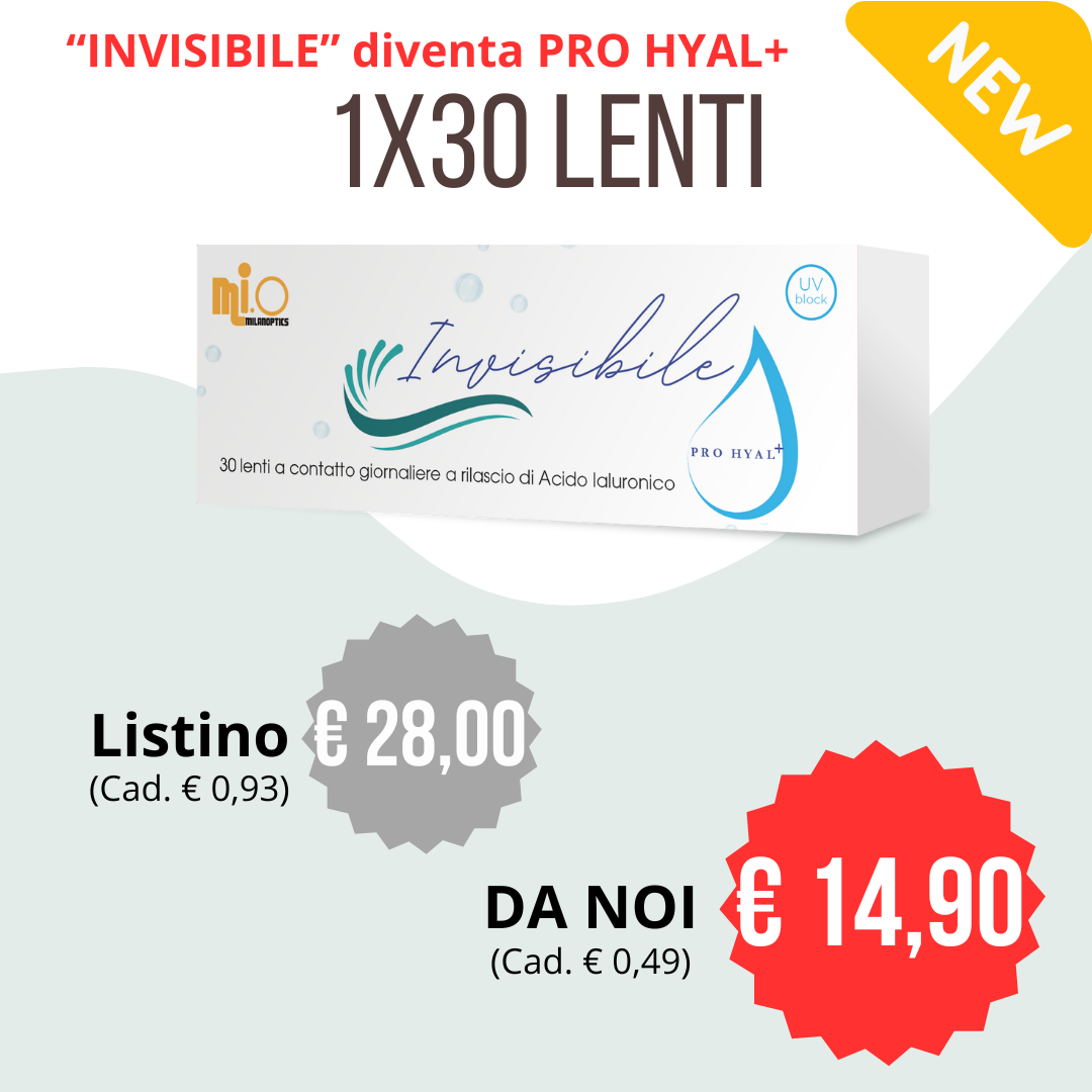 Lenti a contatto giornaliera INVISIBILE 30 PRO HYAL+ "NOVITA'"