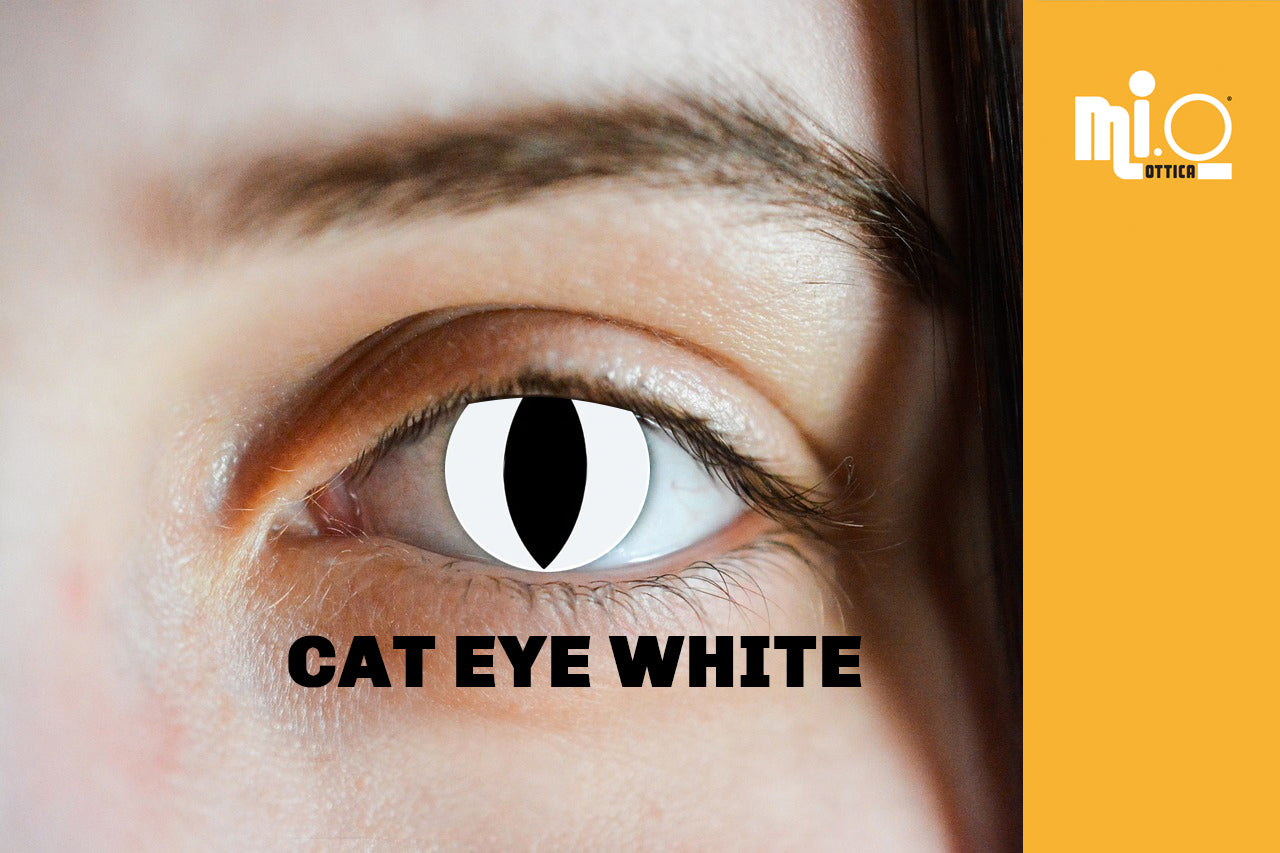 Coppia di lenti a contatto colorate CAT EYE WHITE