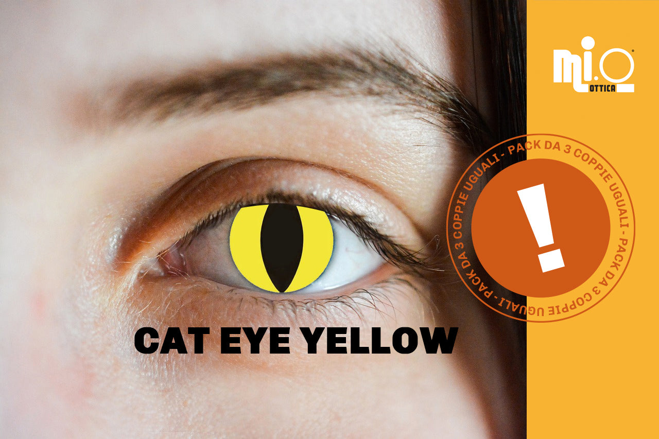 Pack da 6 lenti a contatto colorate CAT EYE YELLOW