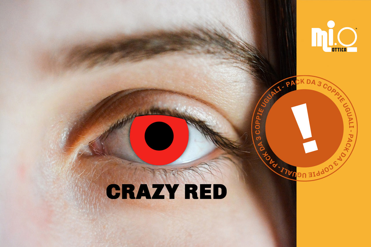 Pack da 6 lenti a contatto colorate CRAZY RED