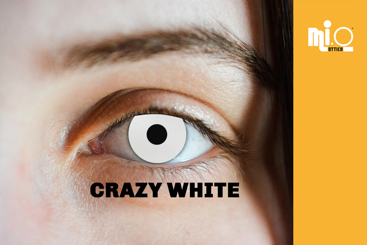 Coppia di lenti a contatto colorate CRAZY WHITE